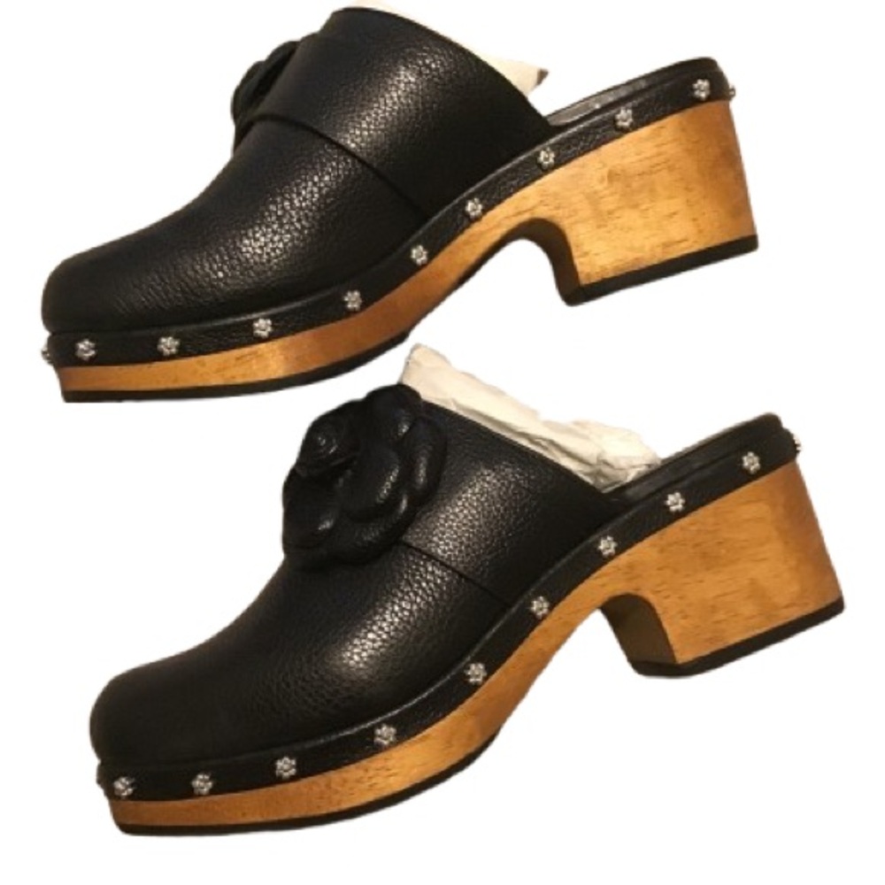 Brighton Camila Black Clogs NWT Size 6